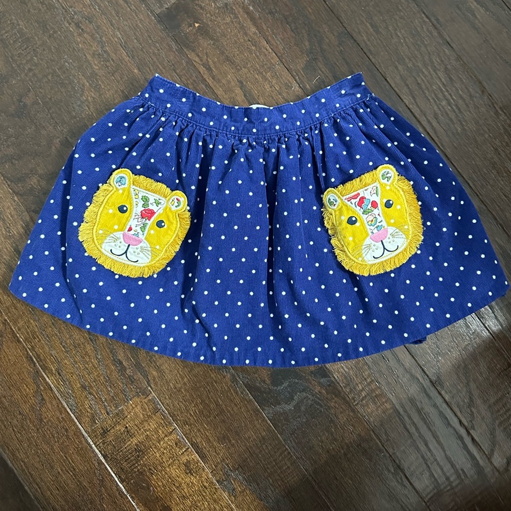 Mini Boden Lion Cord Skirt, size 3/4